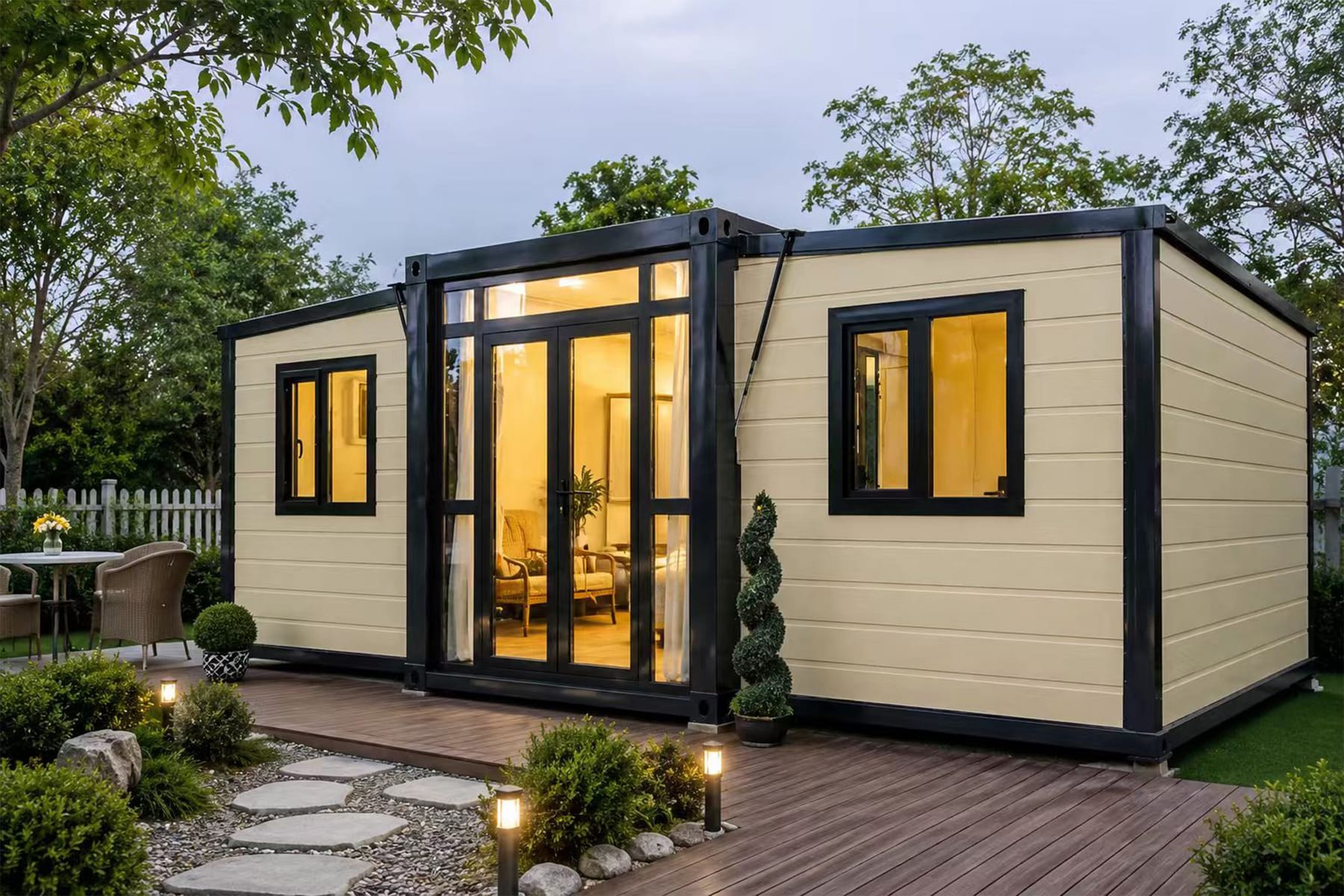 Completed expandable house exterior reference